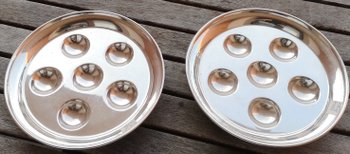 2 Wiskemann silver-plated snail serving plates