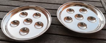 2 Wiskemann silver-plated snail serving plates
