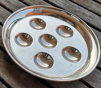 2 Wiskemann silver-plated snail serving plates
