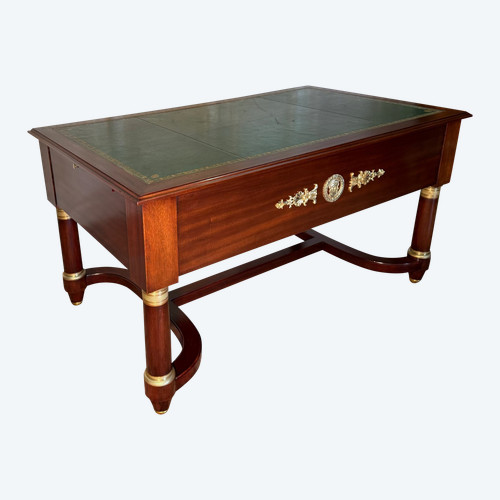 Empire style desk in mahogany and bronzes 