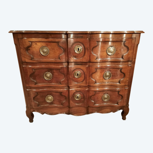 Commode provençale en noyer d’époque XVIIIème siècle.