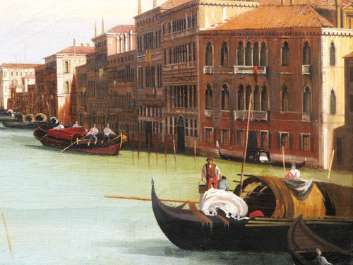 ITALIAN school circa 1880, after CANALETTO, Animated view of the Grand Canal