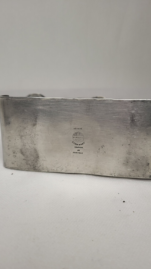 Hammered pewter candle holders 1950's Delavan Paris