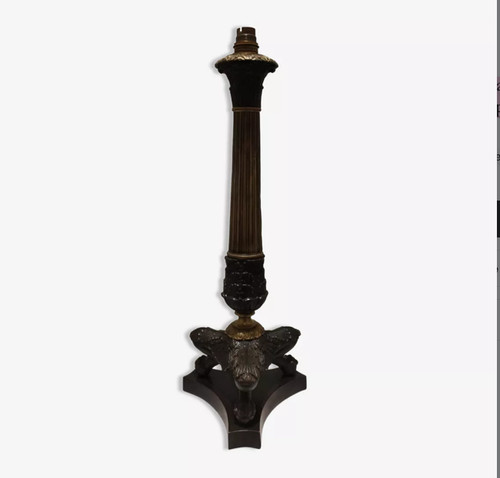 Antique lamp base with lion's paw - Restoration Period - Empire
