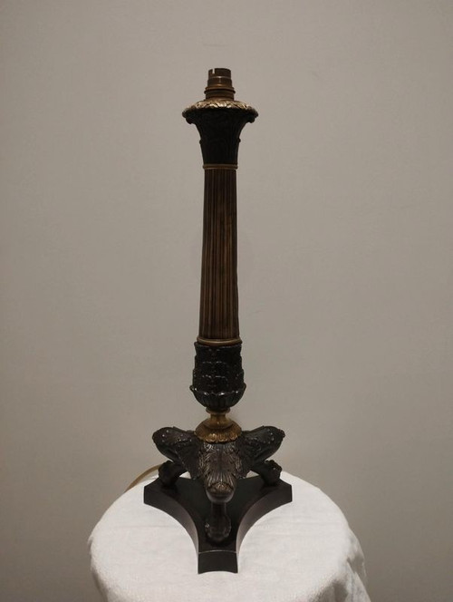 Antique lamp base with lion's paw - Restoration Period - Empire