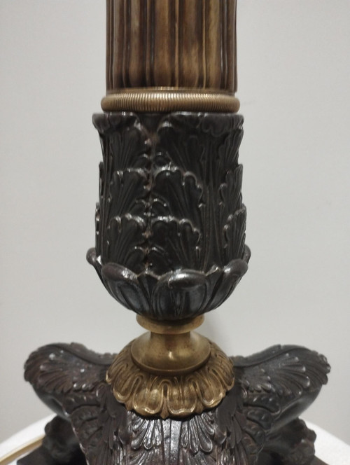 Antique lamp base with lion's paw - Restoration Period - Empire
