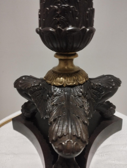 Antique lamp base with lion's paw - Restoration Period - Empire