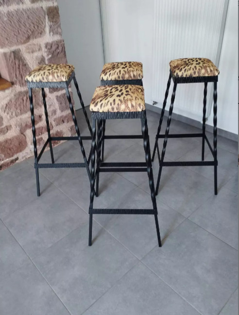 4 brutalist stools from 1950