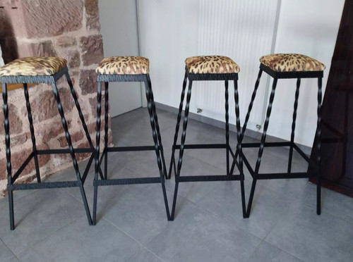 4 brutalist stools from 1950