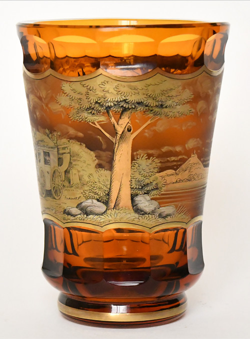 Vase en verre de Bohême 