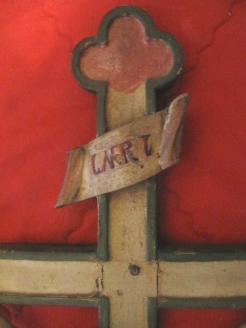 Portuguese Indo Christ on cross carved in wood with polychromes late 18th century