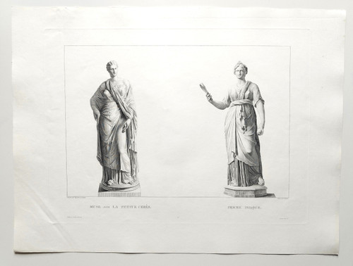 Mythologische Gravur Musen Griechische Göttin 19