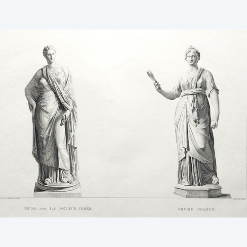 Mythologische Gravur Musen Griechische Göttin 19