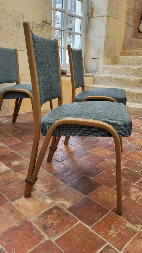 4 Bow-wood chairs Steiner edition 1950's