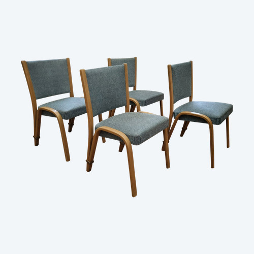4 Bow-wood chairs Steiner edition 1950's