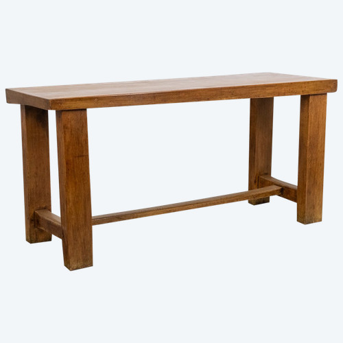Brutalist style table, or desk, in beech. Circa 1900. LS5710709I