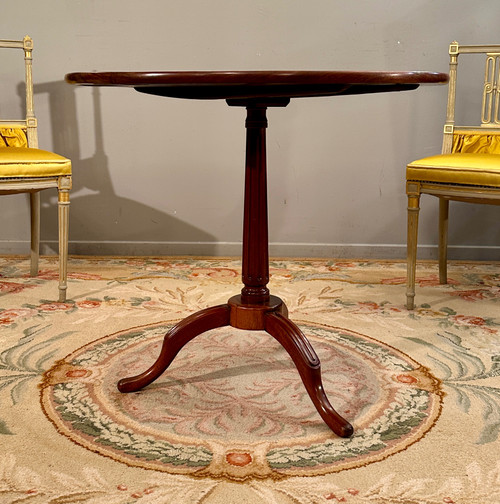 Gueridon Basculant En Acajou d'Epoque Louis XVI Vers 1780