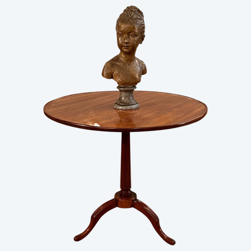 Gueridon Basculant En Acajou d'Epoque Louis XVI Vers 1780