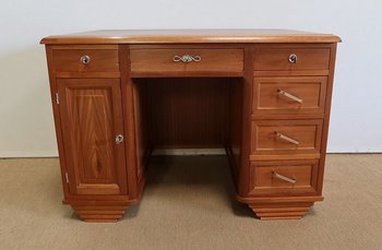  Small Mahogany Middle Desk, Art Deco - 1940s