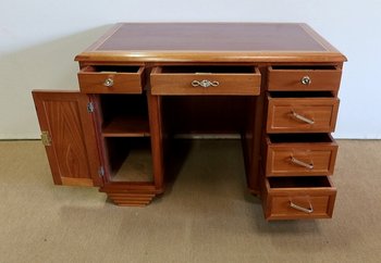  Small Mahogany Middle Desk, Art Deco - 1940s