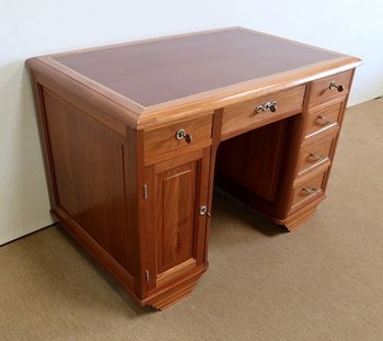  Small Mahogany Middle Desk, Art Deco - 1940s