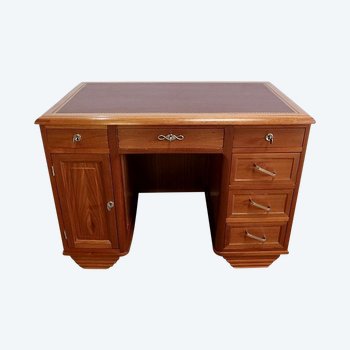  Small Mahogany Middle Desk, Art Deco - 1940s