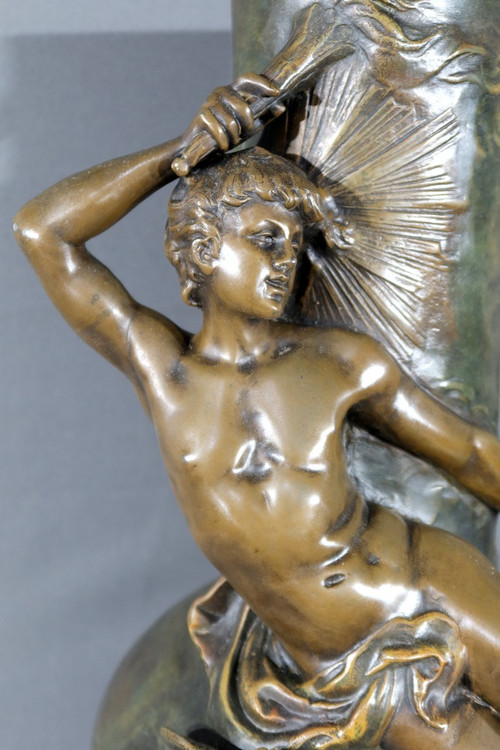 Pair of Regulate Vases, signed L. Moreau – Late 19th century