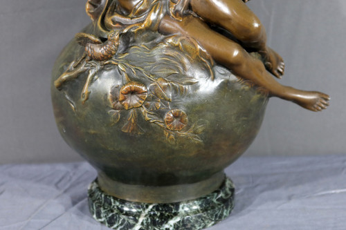Pair of Regulate Vases, signed L. Moreau – Late 19th century