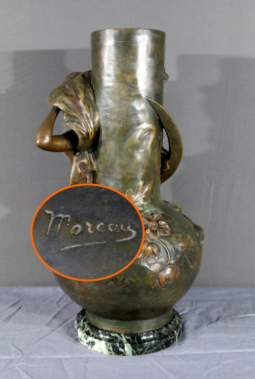 Pair of Regulate Vases, signed L. Moreau – Late 19th century