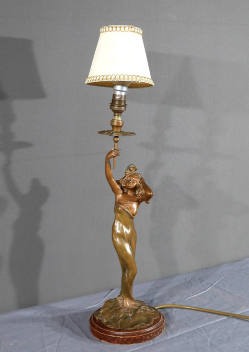 Lampada Regulate in stile Art Nouveau firmata C.Rosa – metà del XX secolo