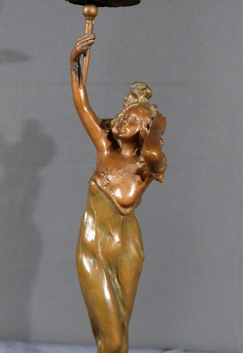 Lampada Regulate in stile Art Nouveau firmata C.Rosa – metà del XX secolo