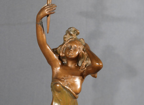 Lampada Regulate in stile Art Nouveau firmata C.Rosa – metà del XX secolo
