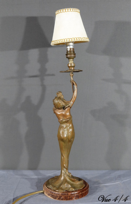 Lampada Regulate in stile Art Nouveau firmata C.Rosa – metà del XX secolo