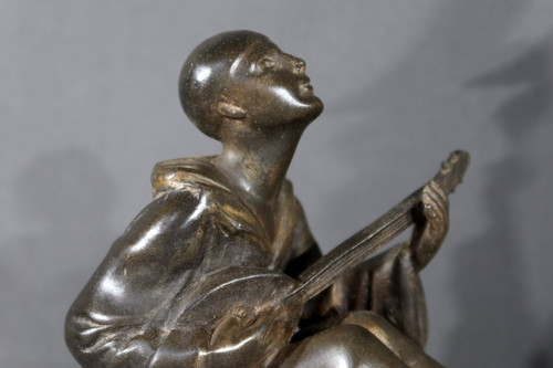 Regulate Sculpture of Pierrot and Columbine - Early 20th Century