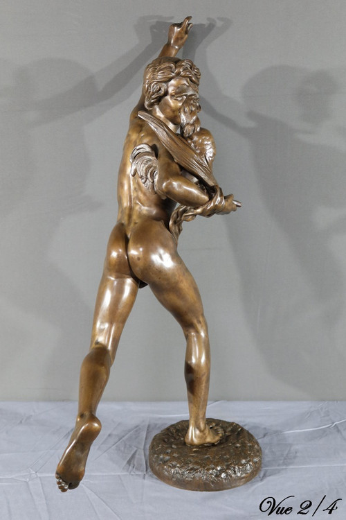 “Vincitore nel combattimento di galli” in bronzo, firmato A. Falguière – 2a parte del XIX secolo