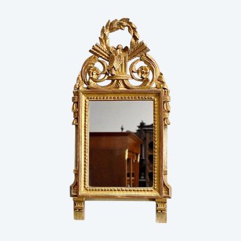  Petit Miroir en Bois Doré, style Louis XVI - 1ère partie XXe 