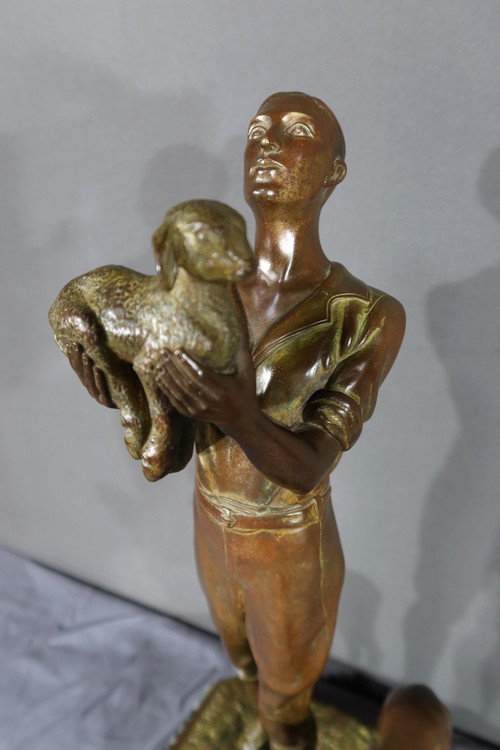 Bronzeskulptur mit doppelter Patina – frühes 20. Jahrhundert