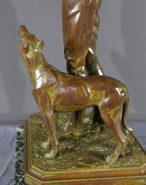 Bronzeskulptur mit doppelter Patina – frühes 20. Jahrhundert