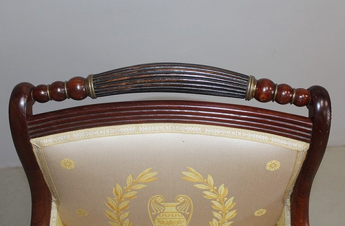 Cuban Mahogany Shepherdess, Restoration style - 19th century