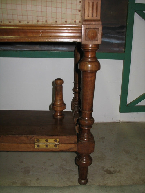 Banquette de Billard en Noyer - XXe