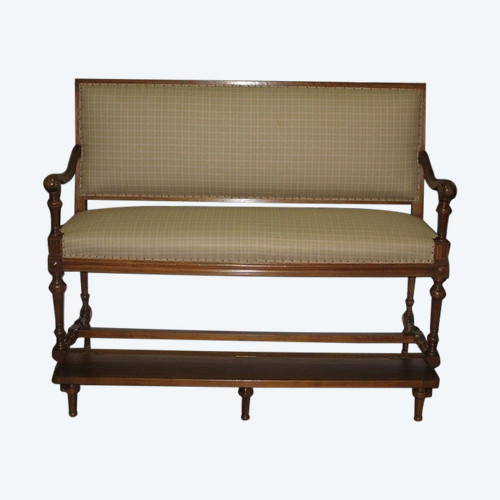 Banquette de Billard en Noyer - XXe