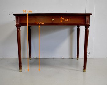  Solid Cuban Mahogany Desk Table, Louis XVI - Eighteenth