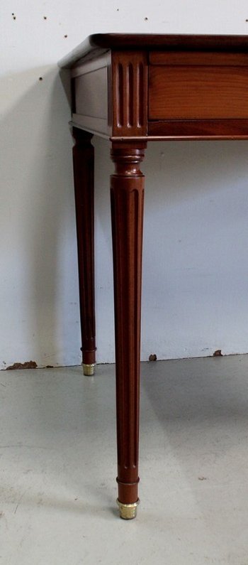  Solid Cuban Mahogany Desk Table, Louis XVI - Eighteenth