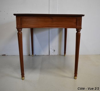  Solid Cuban Mahogany Desk Table, Louis XVI - Eighteenth