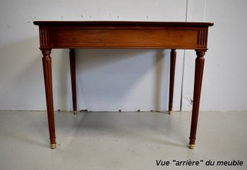  Solid Cuban Mahogany Desk Table, Louis XVI - Eighteenth