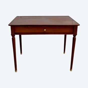  Solid Cuban Mahogany Desk Table, Louis XVI - Eighteenth
