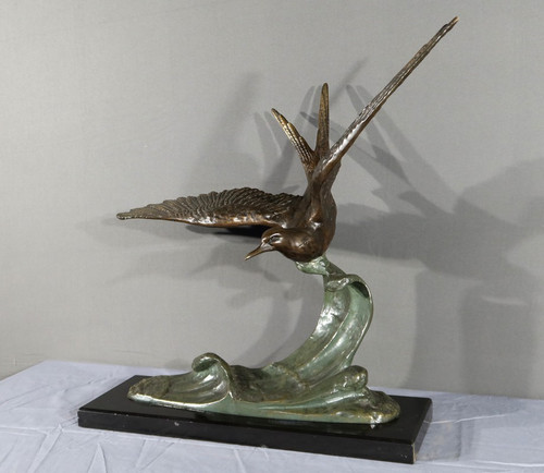 “Il Gabbiano” in bronzo, attribuito a Erget – Inizio XX secolo