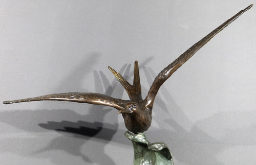 “Il Gabbiano” in bronzo, attribuito a Erget – Inizio XX secolo