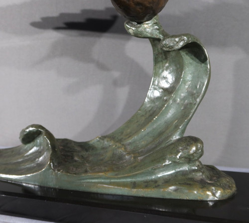 “Il Gabbiano” in bronzo, attribuito a Erget – Inizio XX secolo