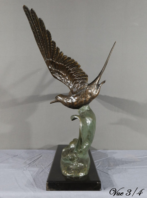 “Il Gabbiano” in bronzo, attribuito a Erget – Inizio XX secolo